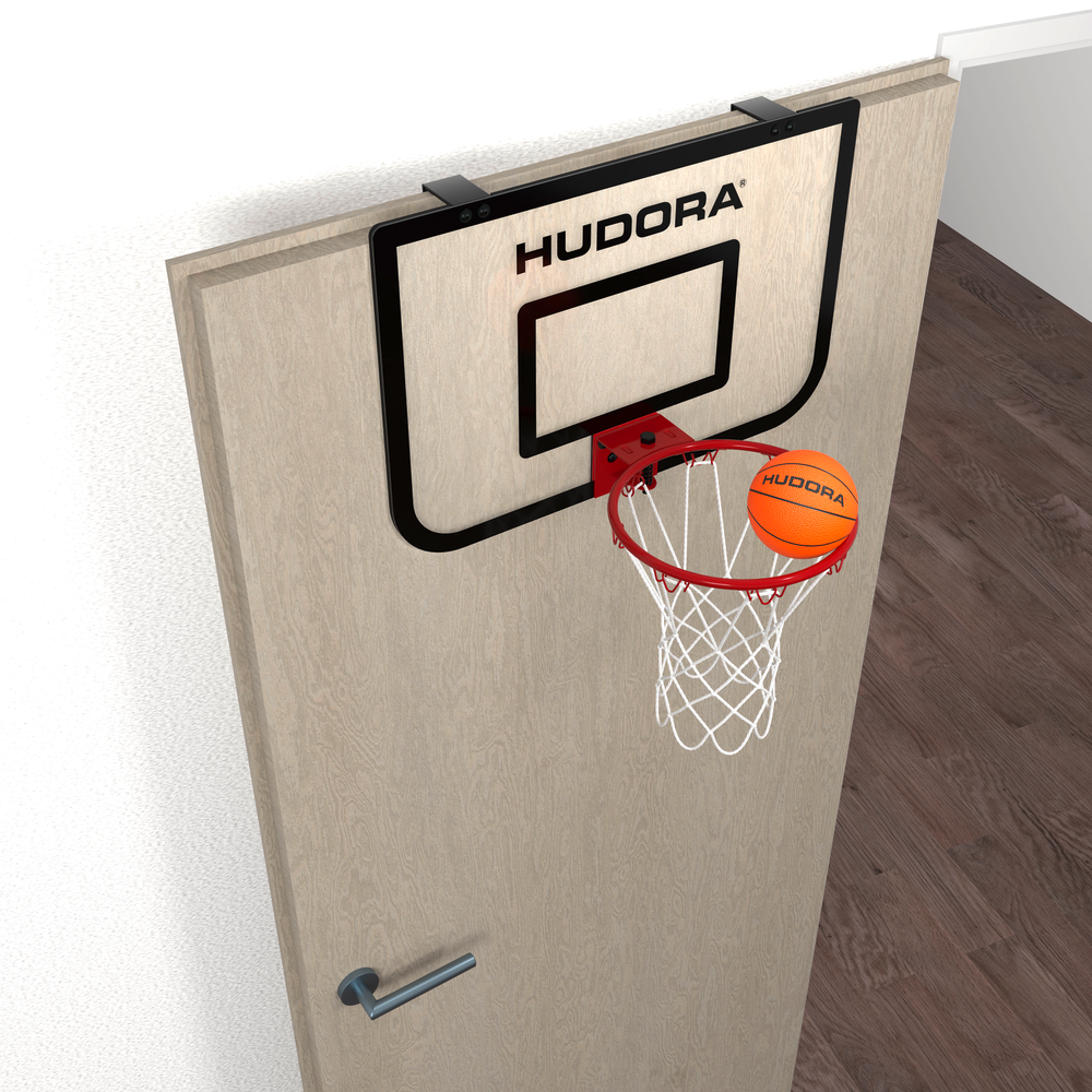 Basketball board for door attachment