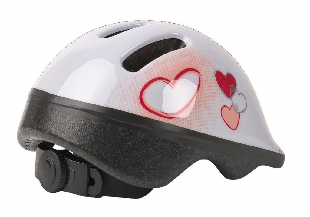 HEARTY HELMETS OUT-MOLD WHITE-PINK 44/48cm XXS
