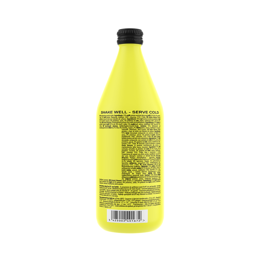 PROTEIN SHAKE  glass bottle - Banana - 500 ml