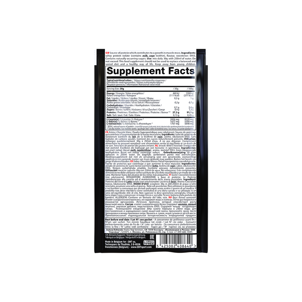ZERO CARB METAPURE - box   White Chocolate 15x30 g