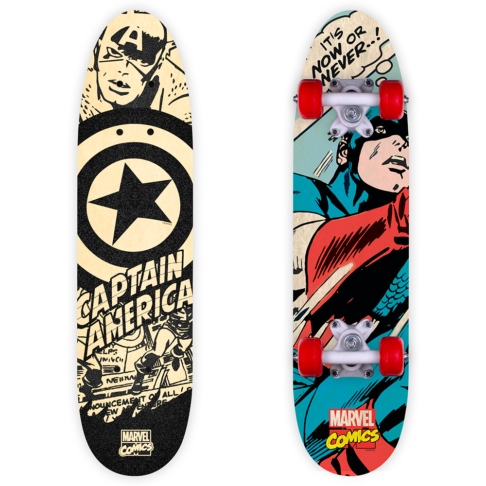 WOODEN SKATEBOARD 24" x 5,9" /61 x 15cm CAPTAIN AMERICA