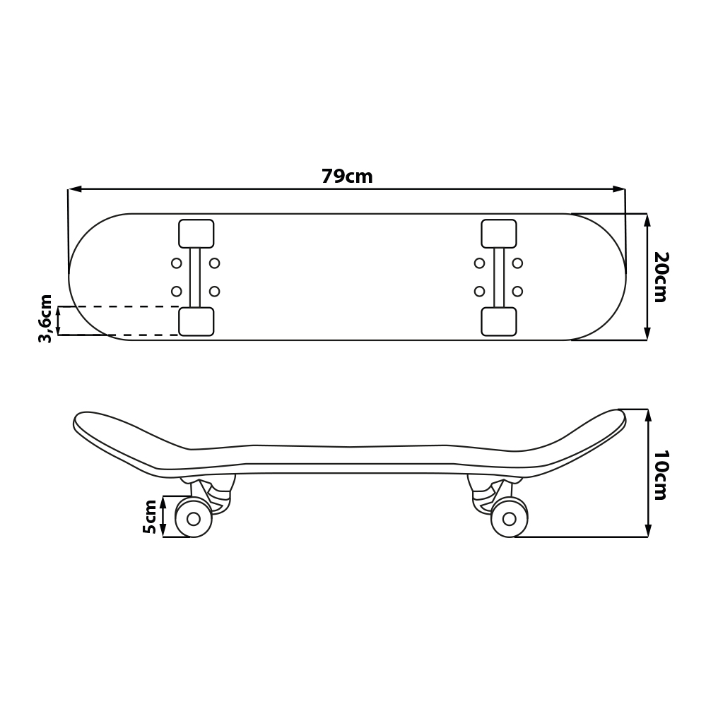 WOODEN SKATEBOARD 31'' x 8'' /70 x 20cm Marvel 2