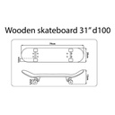 WOODEN SKATEBOARD 31'' x 8'' /70 x 20cm Mandalorian