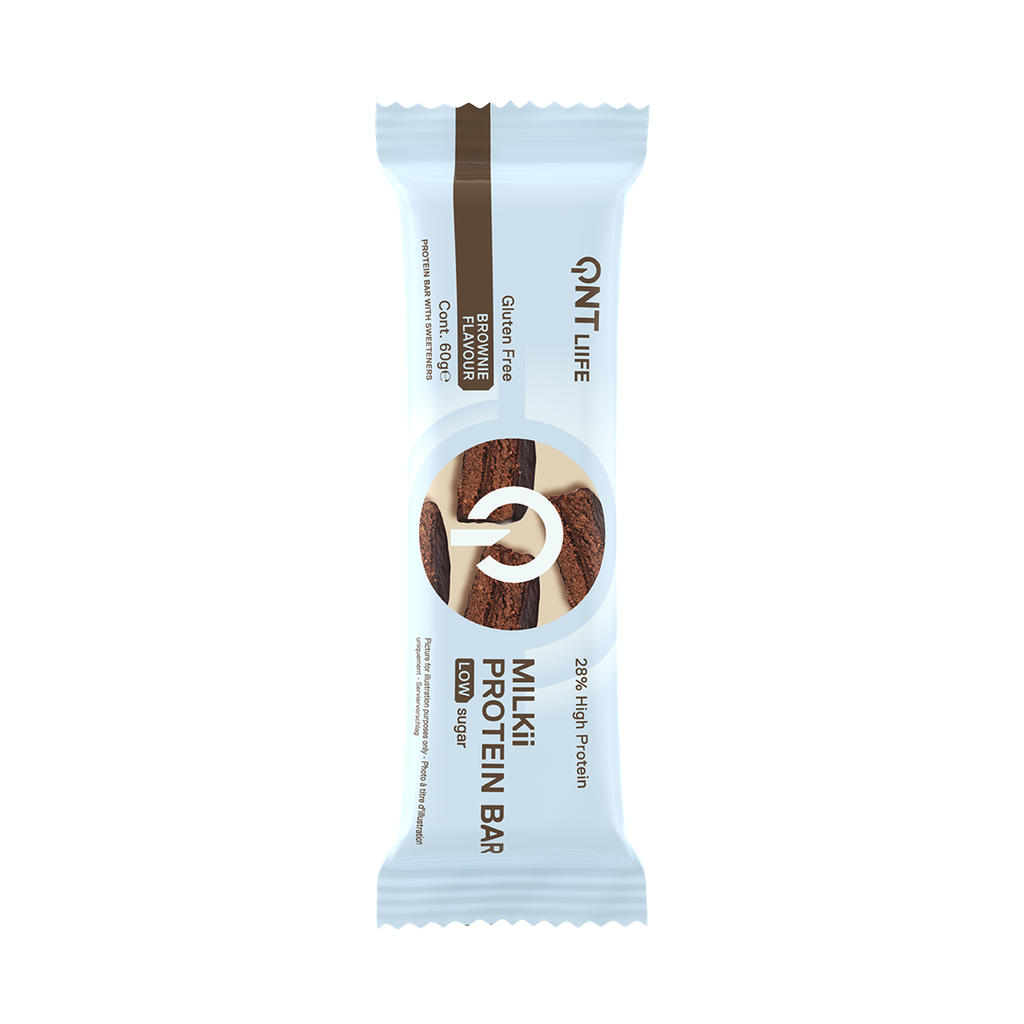 QNT LIIFE - Milkii Protein Bar - Low Sugar - Brownie - 12 x 60g