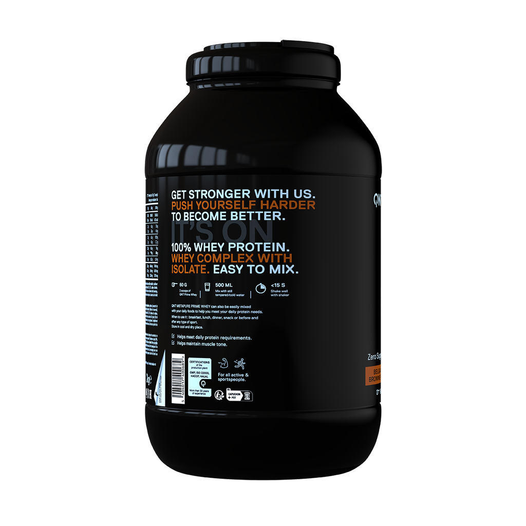 PRIME WHEY -  100 % Whey Isolate & Concentrate Blend - Belgian Chocolate Brownie - 2 kg