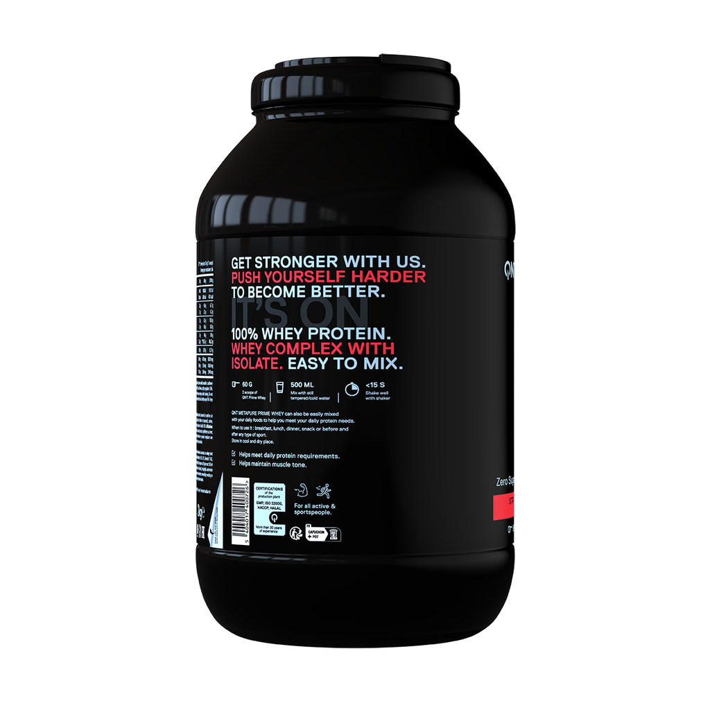 PRIME WHEY -  100 % Whey Isolate & Concentrate Blend - Strawberry - 2 kg