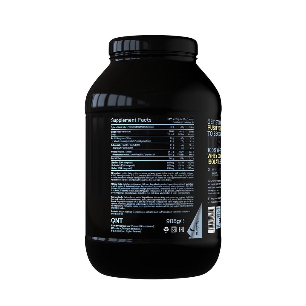 PRIME WHEY -  100 % Whey Isolate & Concentrate Blend - Vanilla - 908 g