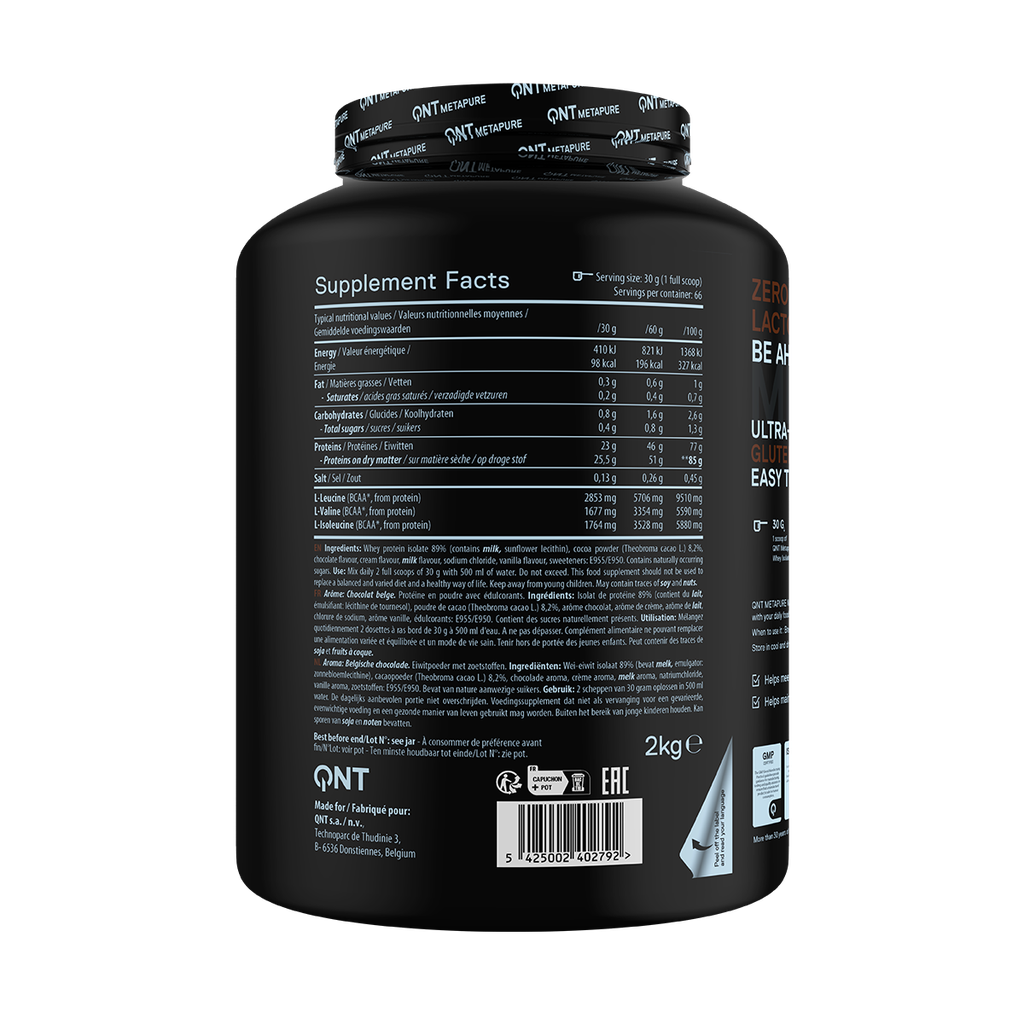 METAPURE  -  WHEY ISOLATE ZERO - Belgian Chocolate - 2 kg