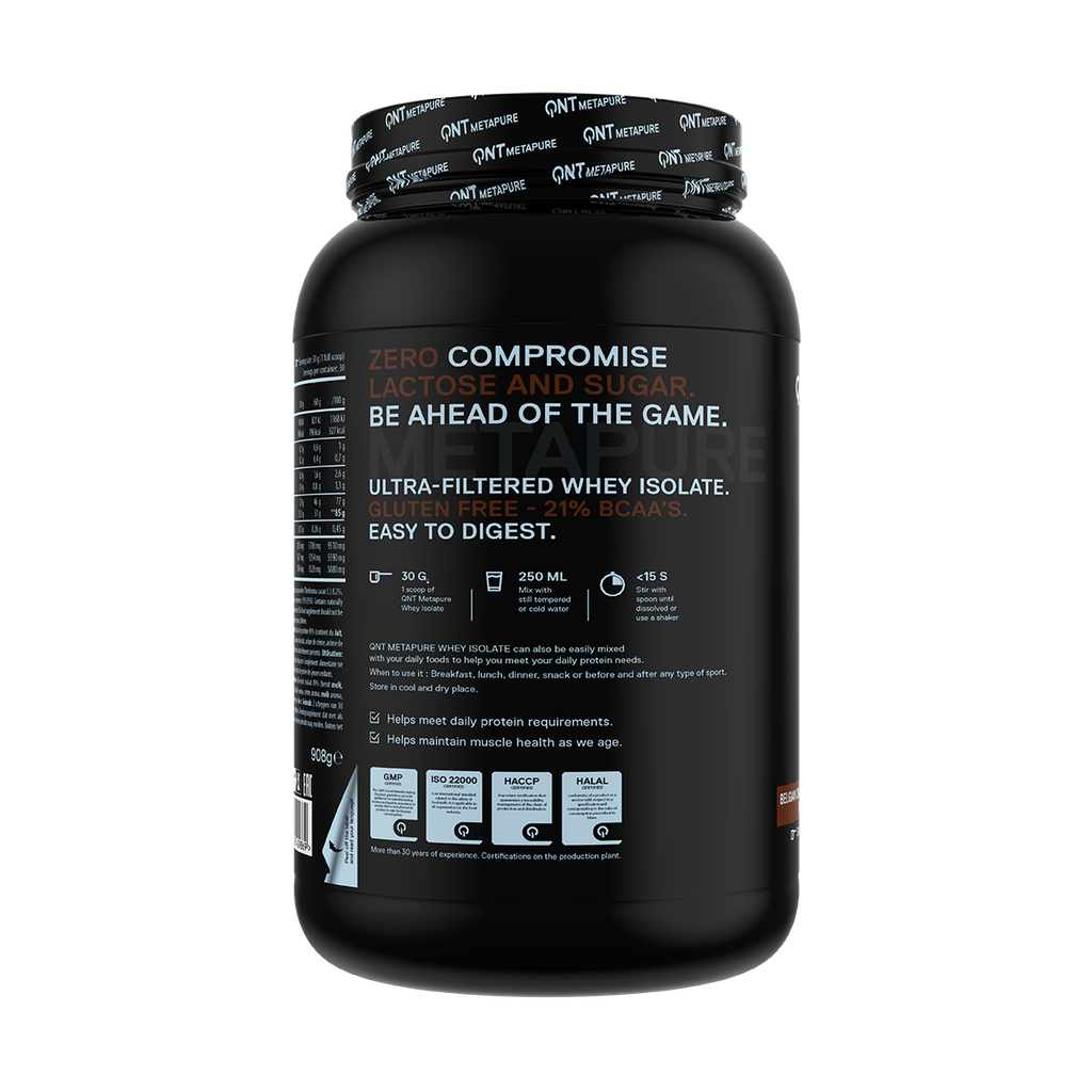 METAPURE  -  WHEY ISOLATE ZERO - Belgian Chocolate - 908 g