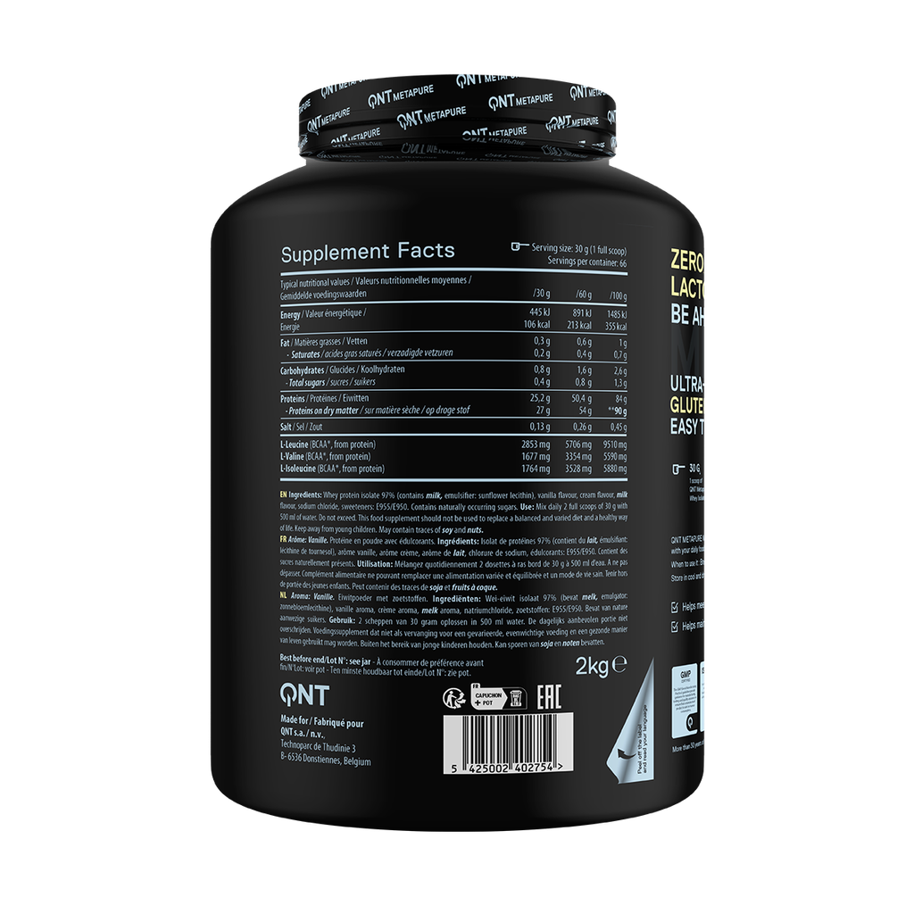 METAPURE  -  WHEY ISOLATE ZERO - Vanilla - 2 kg