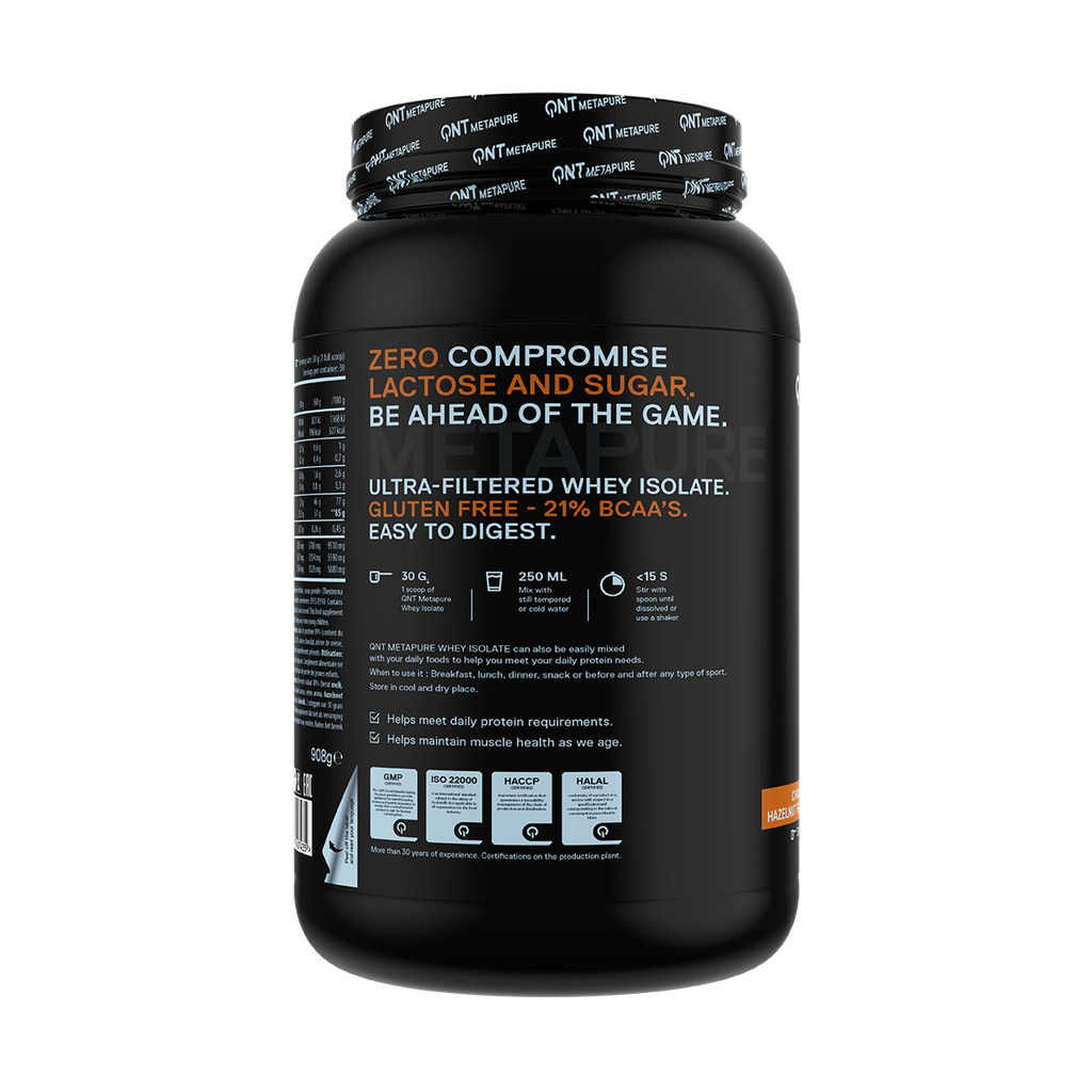 METAPURE Whey Isolate Zero Chocolate Hazelnut - 908 g