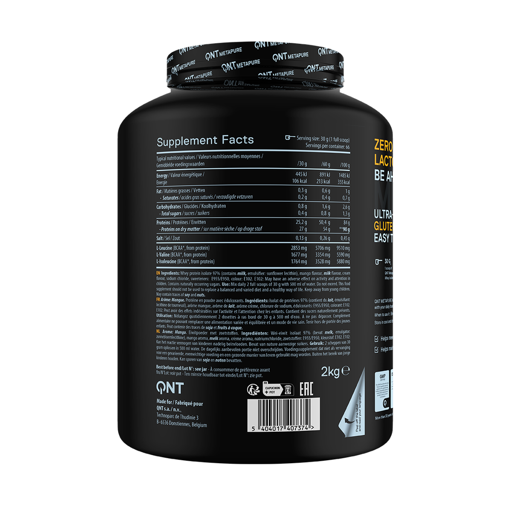 METAPURE Whey Isolate Zero Mango - 2 kg