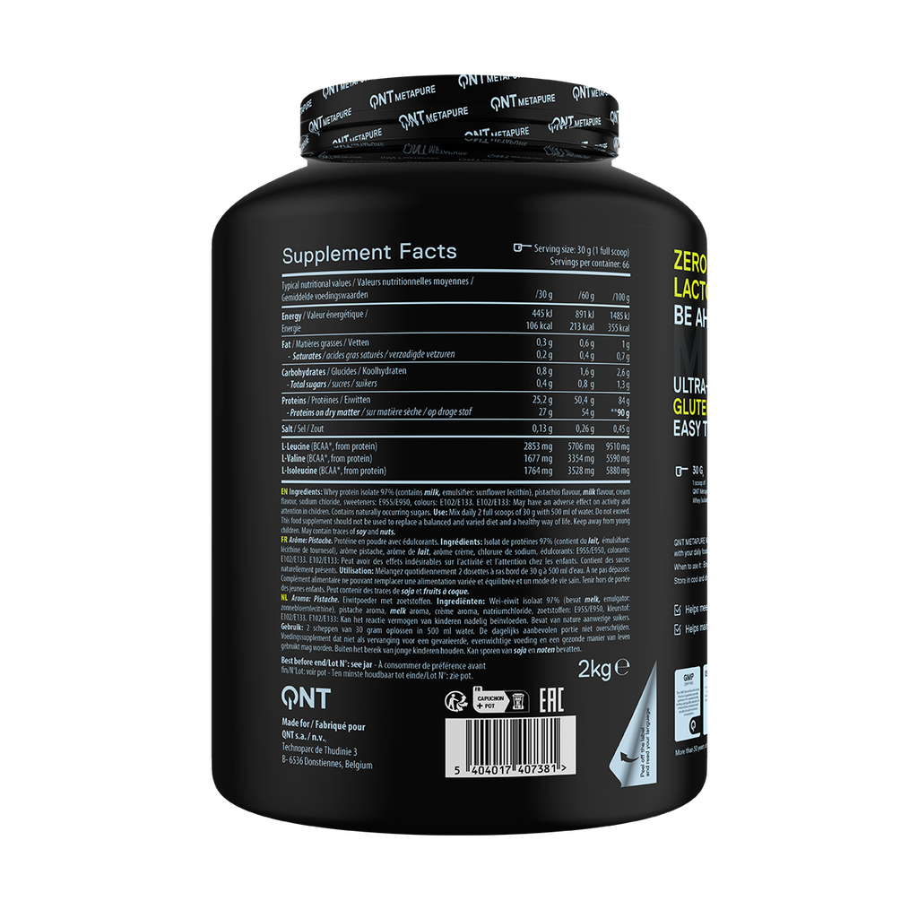 METAPURE Whey Isolate Zero Pistachio - 2 kg