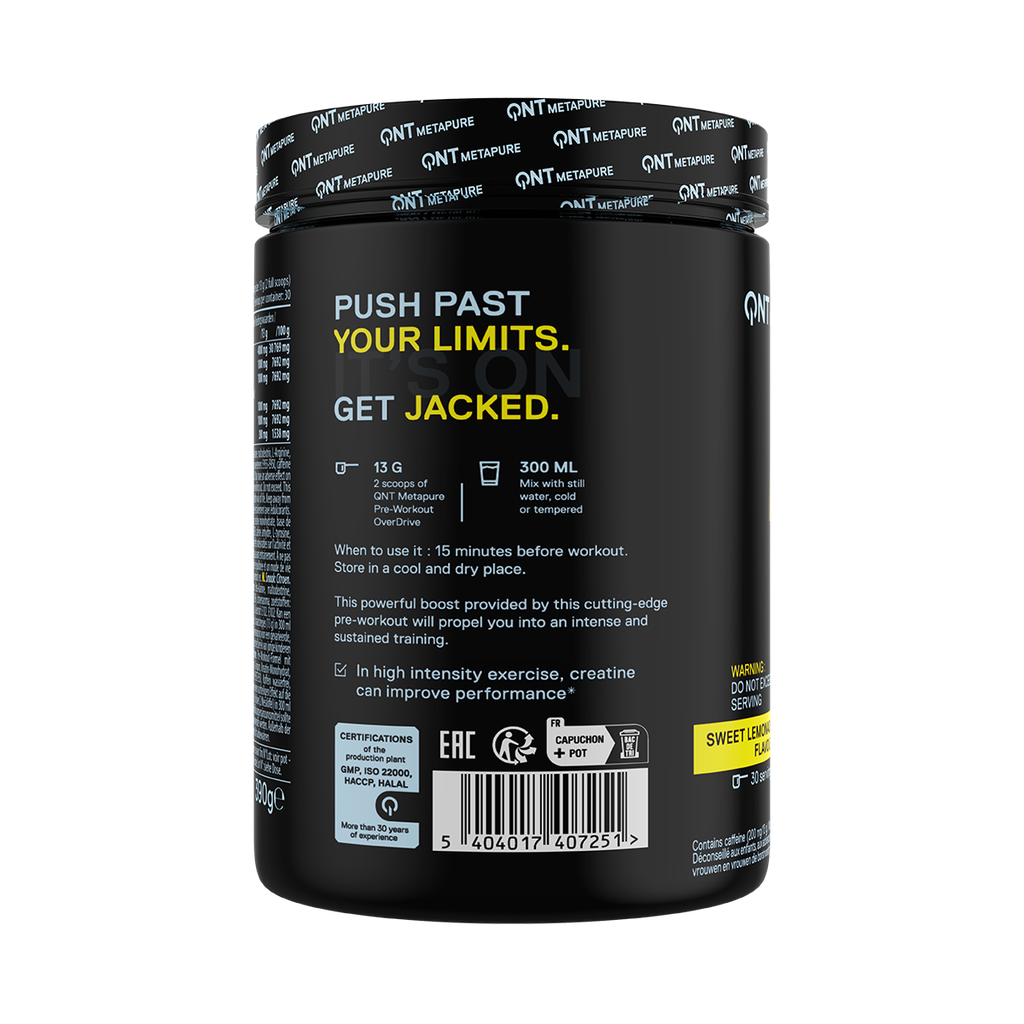 Pre Workout Overdrive Sweet Lemonade - 390 g