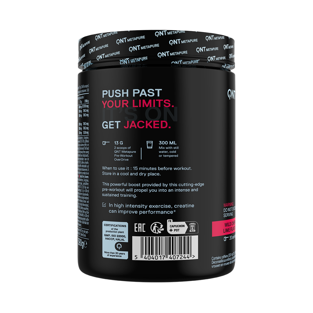Pre Workout Overdrive Wild Cherry Lime - 390 g