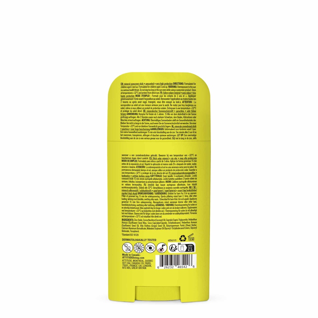 Mineral sunscreen Stick Face & Body  - Kids - SPF 50 - unscented