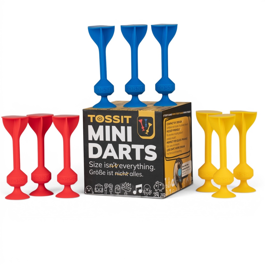 TOSSIT Mini Darts - Classic Edition - red-blue-yellow