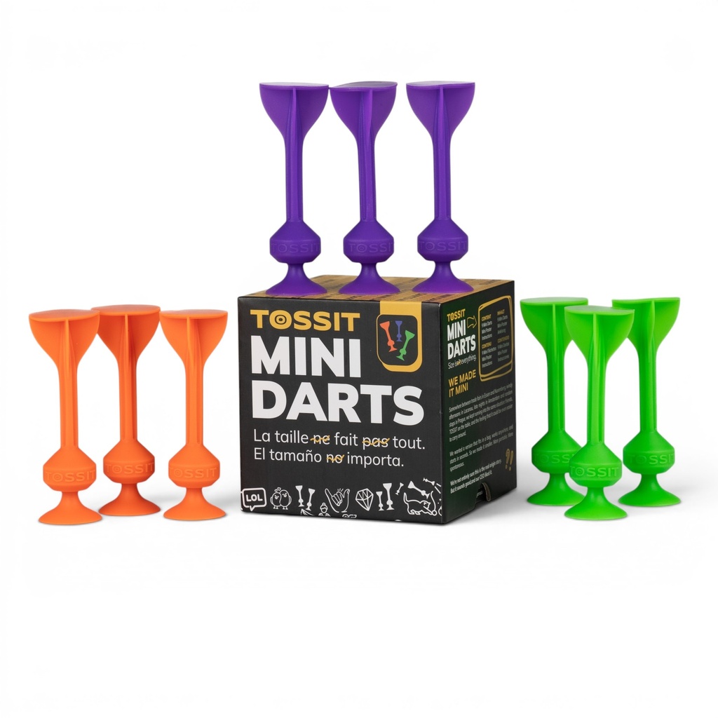 TOSSIT Mini Darts - Neon Edition, orange-purple-green