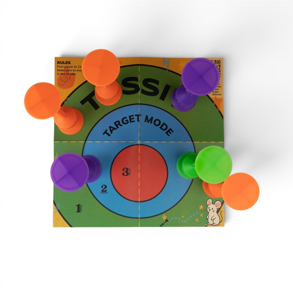 TOSSIT Mini Darts - Neon Edition, orange-purple-green
