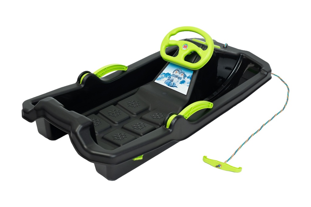 SLEDGE WITH HANDLEBARS - BLACK GREEN 