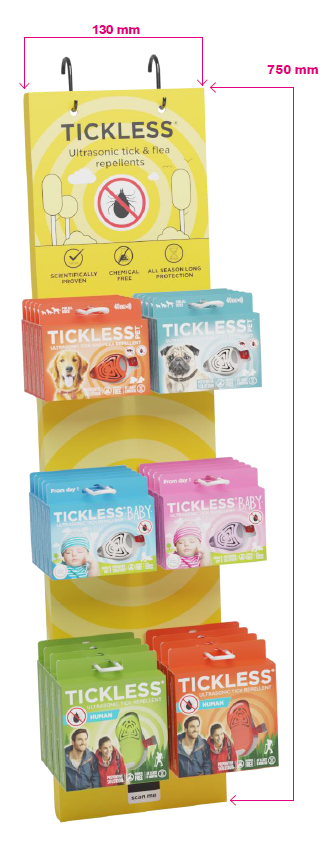 Tickless Hanging Display