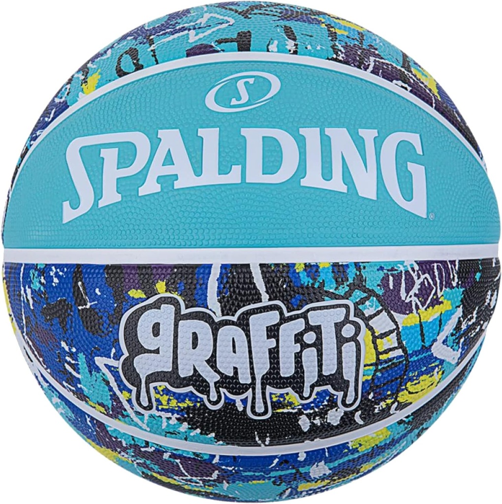 Blue Graffiti Sz7 Rubber Basketball