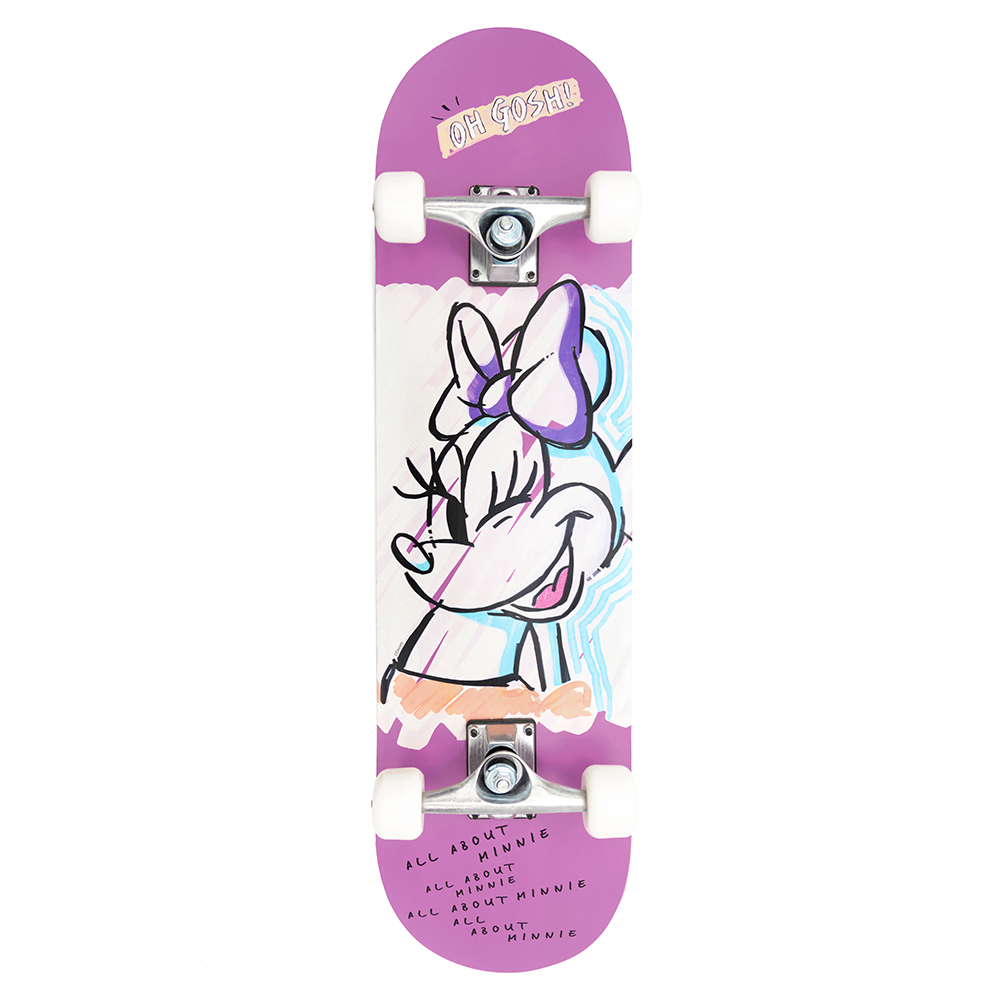 WOODEN SKATEBOARD 31'' x 8'' /70 x 20cm - MINNIE  2