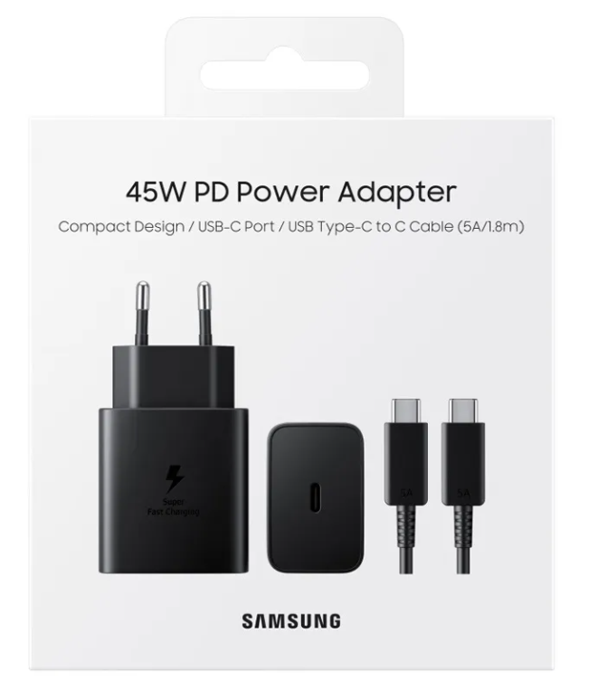 45W Charger Travel Set incl. Type C to C Cable (5 A /1.8m)