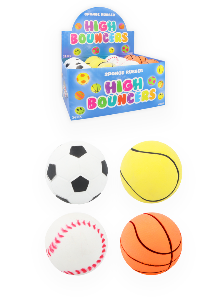 High Bounce Mini Sports Balls (6.2cm) - 4 Assorted Designs - 2027
