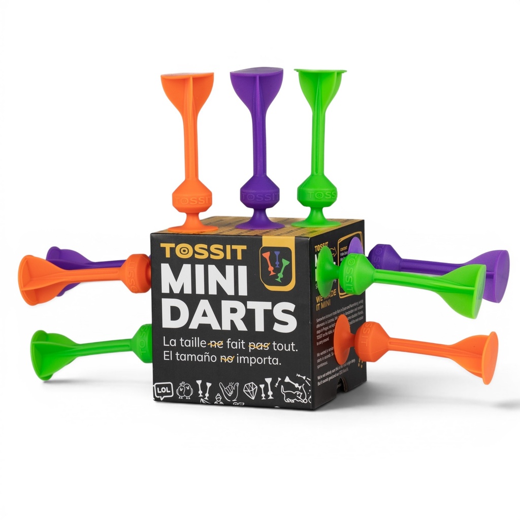 TOSSIT Mini Darts - Neon Edition, orange-purple-green
