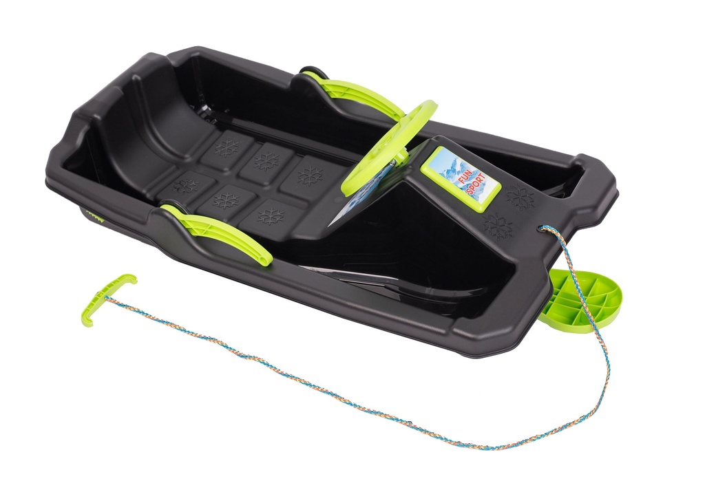 SLEDGE WITH HANDLEBARS - BLACK GREEN 