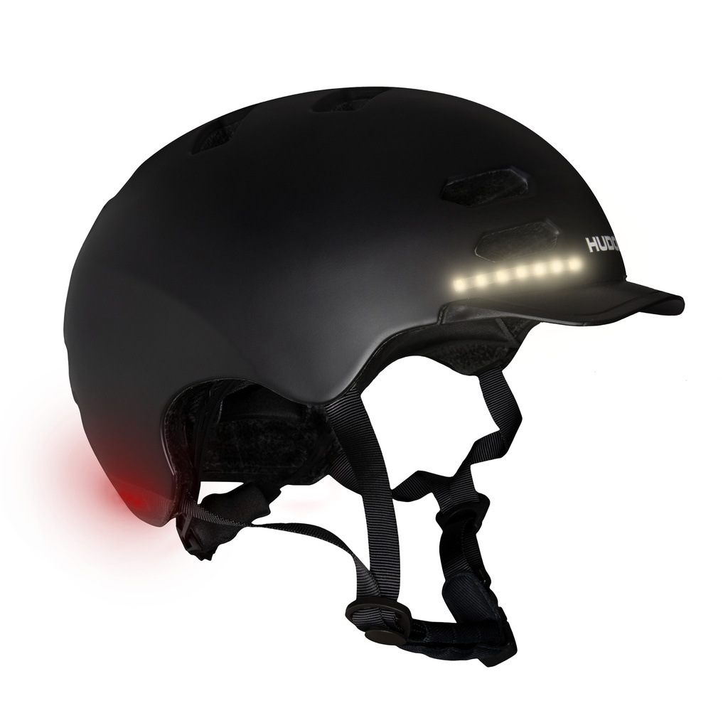 Skaterhelm LED lights - LARGE 58-61CM - BLACK