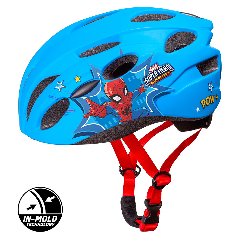BIKE HELMET IN-MOLD SUPER HERO SPIDERMAN - M - 52-56cm