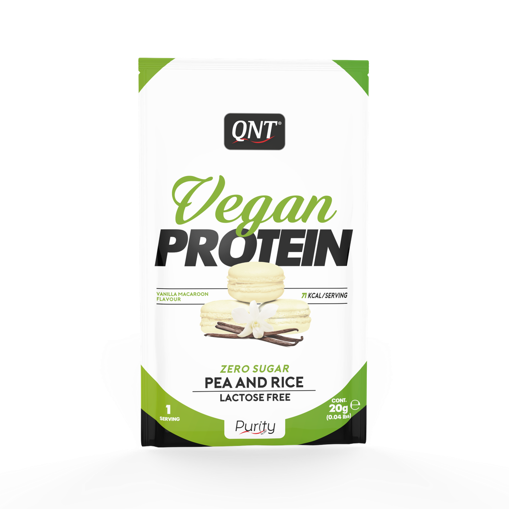 VEGAN PROTEIN POWDER - BOX - 15 x 20g - Vanilla Macaroon