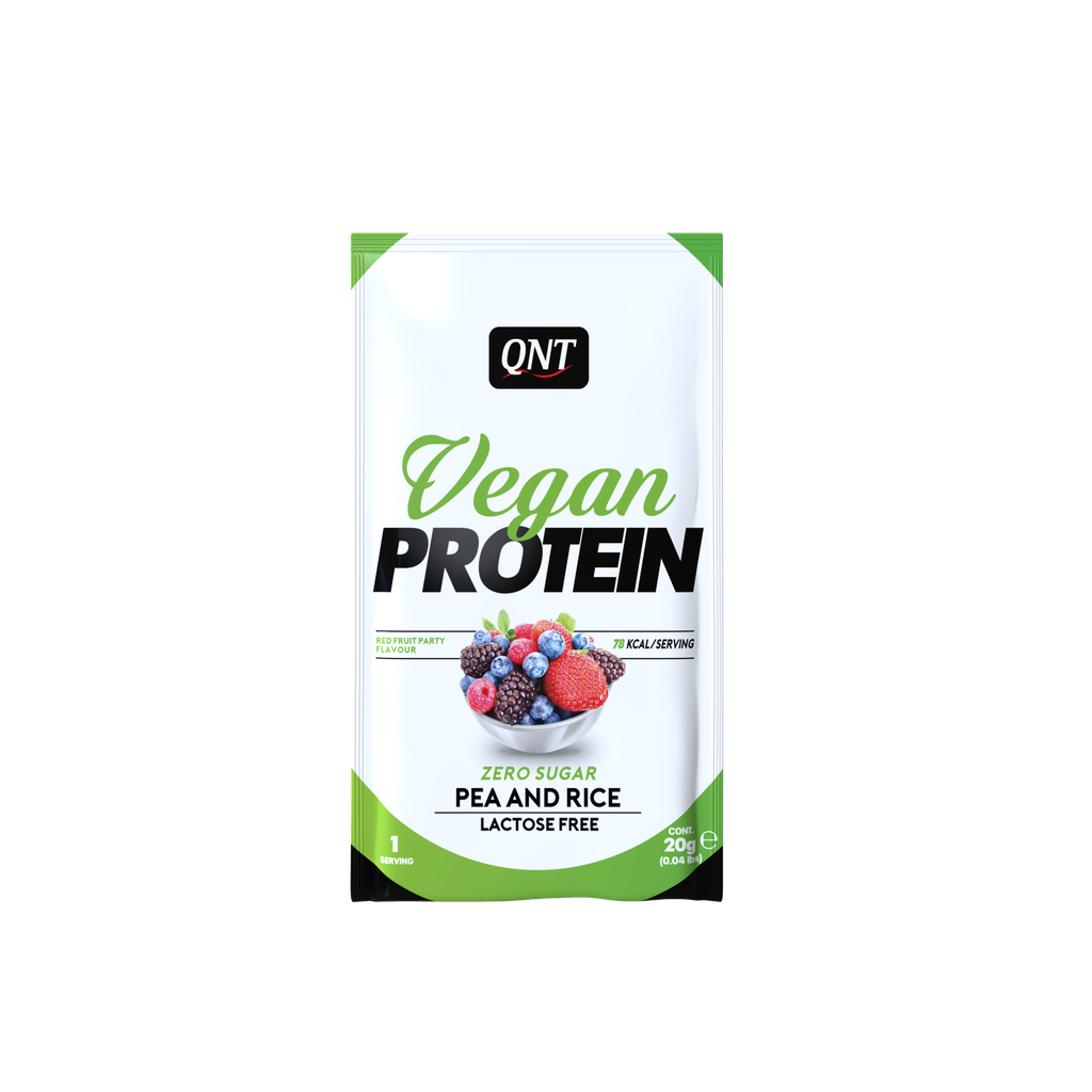 VEGAN PROTEIN POWDER - BOX - 15 x 20g - Red Fruits Party