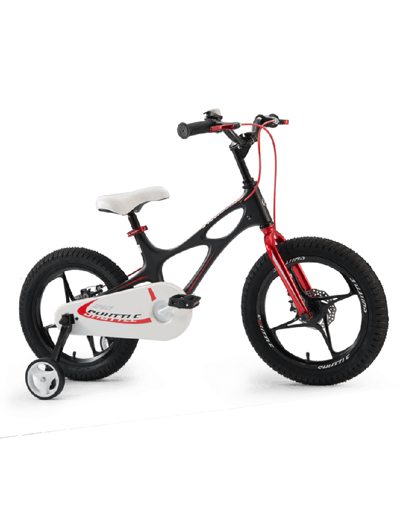 Space Kids Bike 16" - Aluminium - Ages 4-7 Years - Black