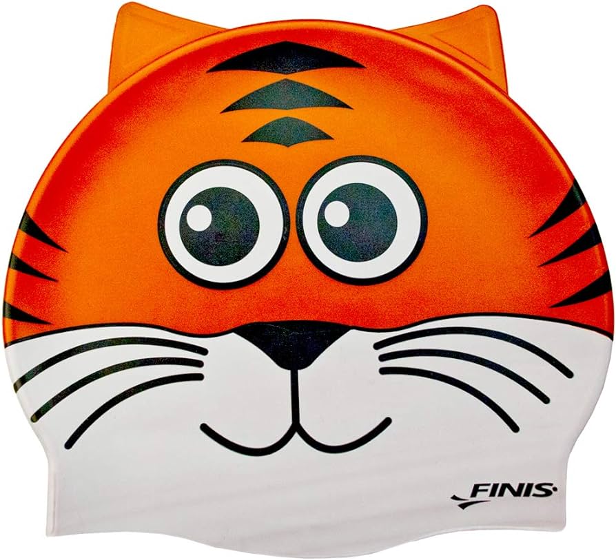 Swim Cap Animal Head Tiger