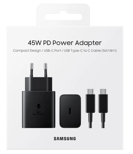 [EP-T4510XBEGEU] 45W Charger Travel Set incl. Type C to C Cable (5 A /1.8m)
