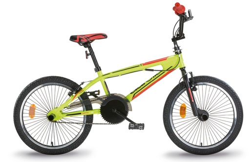 [346-03] Kids Bike Freestyle BMX - Neon Yellow - 20"