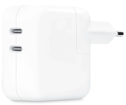 [MW2K3ZM] 35W Dual USB-C Power Adapter