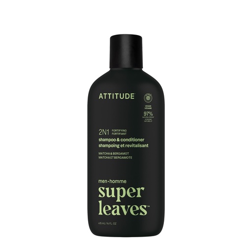 [11710] Super leaves 2-in-1Shampoo & Conditioner Fortifying - Bergamot & Matcha 415 ml