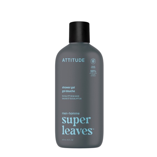[11722] Super leaves men Shower Gel - Eucalyptus & Sage 415 ml