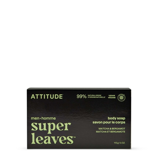 [11730] Super leaves men Body Soap - Matcha & Bergamot 113 gr