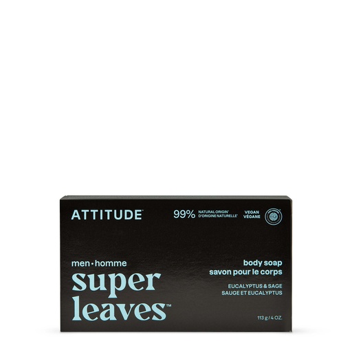 [11732] Super leaves men Body Soap - Eucalyptus & Sage 113 gr
