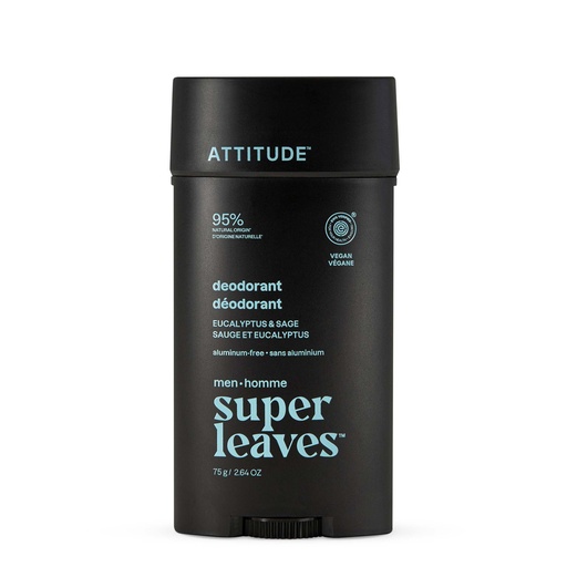 [11742] Super leaves men  Deodorant Eucalyptus & Sage 75 gr