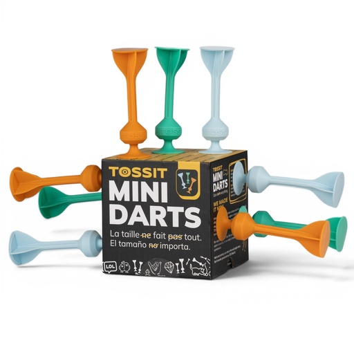 TOSSIT Mini Darts - Beach Edition - iceblue-cyan-caramel