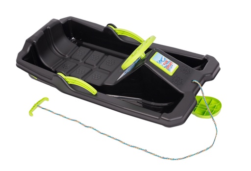 [496957] SLEDGE WITH HANDLEBARS - BLACK GREEN 