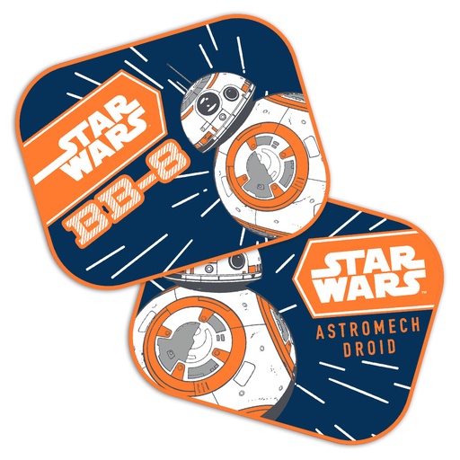 [9315] SUNSHADES 2 PCS 44*35CM STAR WARS BB8