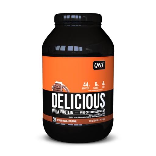 [QNT1259] Delicious Whey Protein Powder - Belgian Chocolate - 908 g