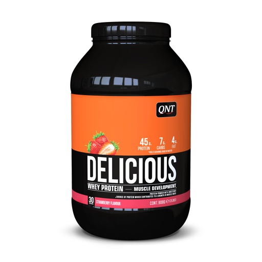 [QNT1262] Delicious Whey Protein Powder - Strawberry - 908 g